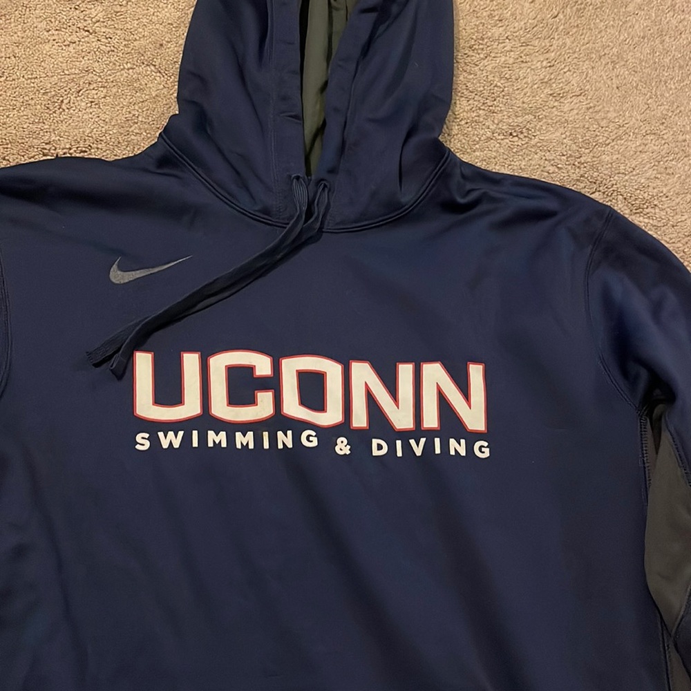 Nike UConn swimming and diving navy blue hoodie